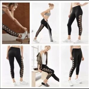 New XS without walls black leggings cut out sides